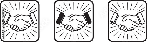 Handshake partnerships and agreements concept