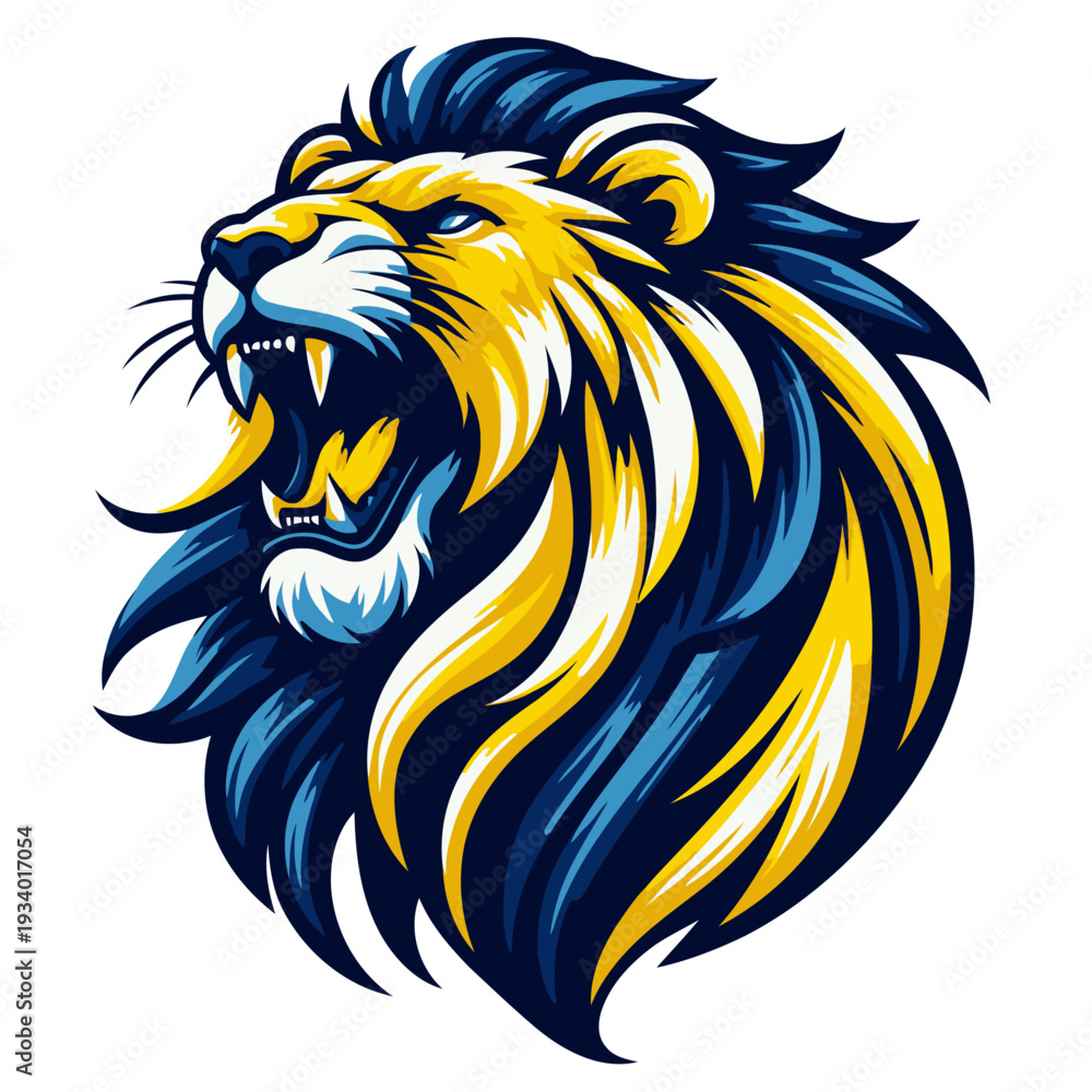 Fototapeta premium Lion head vector and illustration.