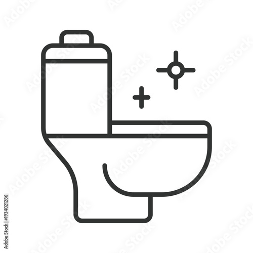 Toilet hygiene icon in line design. toilet bathroom clean sanitation hygiene restroom home on white background vector. Toilet hygiene editable stroke icon