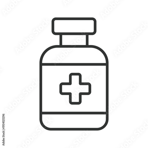 Antiseptic bottle icon in line design. antiseptic hygiene medical disinfect clean care protection on white background vector. Antiseptic bottle editable stroke icon