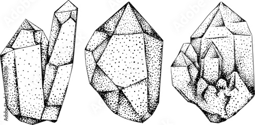 Mystical witch kit collection. Hand drawn engraving art with occult symbols. Perfect for modern witchcraft, tarot and esoteric designs. Boho, vintage magic vibe	
