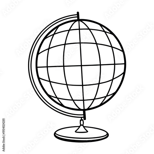 Globe with latitude and-longitude lines 