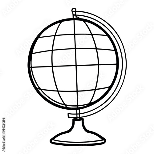 Globe with latitude and-longitude lines 