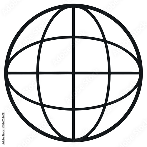 Globe with latitude and-longitude lines 