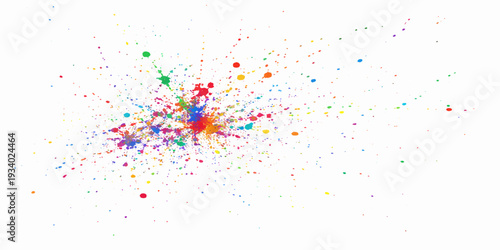 Abstract colorful background featuring artistic watercolor paint splashes and ink splatters with a grunge texture design for a vibrant celebration backdrop