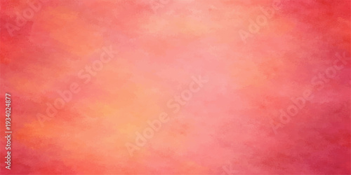 Vintage pink and orange abstract watercolor background with a grunge paper texture and colorful pastel paint splatters on an old canvas illustration for art wallpaper decoration