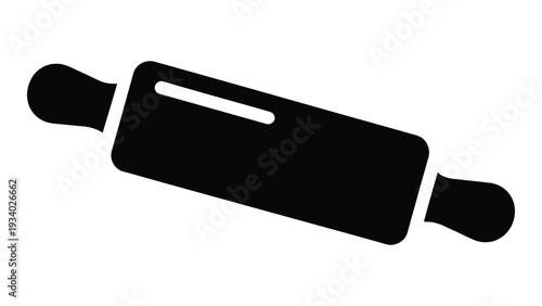 Noodle Rolling Pin kitchen dough roller pasta making tool baking utensil wooden roller icon black silhouette design