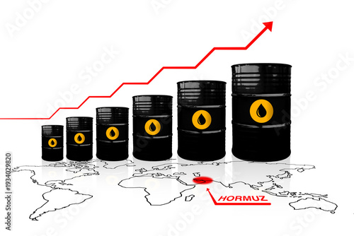 Tableau sur toile Crude oil prices go up