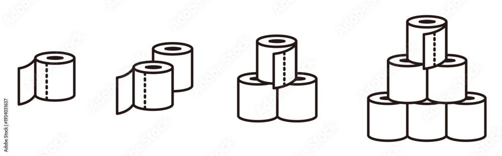 custom made wallpaper toronto digitalトイレットペーパーのアイコン。トイレのベクターイラスト。Toilet paper icon.
