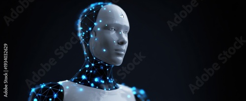 Wallpaper Mural humanoid ai robot with exposed links showcasing a cutting-edge style Torontodigital.ca