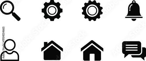 Modern business and communication icons for professional use