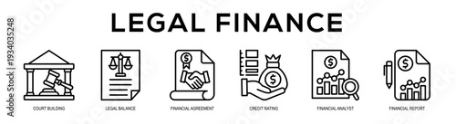 Legal Finance web banner illustration concept