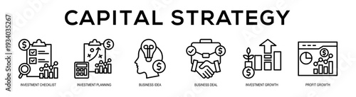 Capital Strategy web banner illustration concept