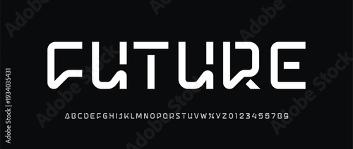 Creative future logo alphabet font. Typography minimalist urban sans serif digital fashion future creative logos fonts. vector illustration
