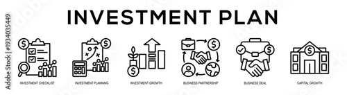 Investment Plan web banner illustration concept