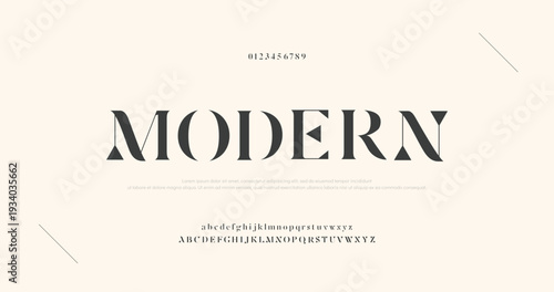 Elegant Modern luxury alphabet letters font and number. Classic Lettering Minimal Fashion Designs. Typography fonts regular uppercase and lowercase. vector illustration