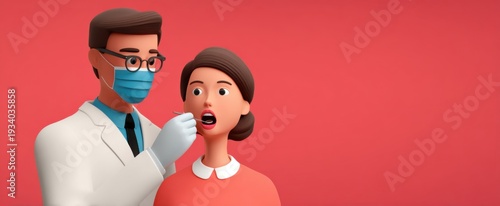 The dentist gently examines a patient’s teeth easing anxiety in a modern dental clinic.