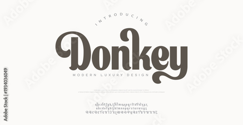 Elegant alphabet letters font and number. Classic elegant Lettering Minimal Fashion Designs. Typography fonts regular uppercase and lowercase. vector illustration
