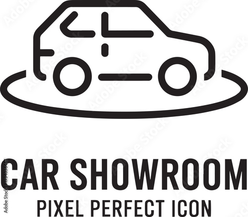 Modern car showroom logo icon design isolated on transparent background