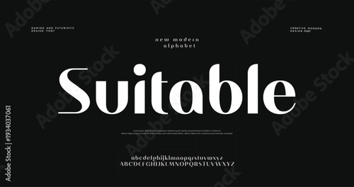 Abstract Fashion font alphabet. Minimal modern urban fonts for logo, brand etc. Typography typeface uppercase lowercase and number. vector illustration
