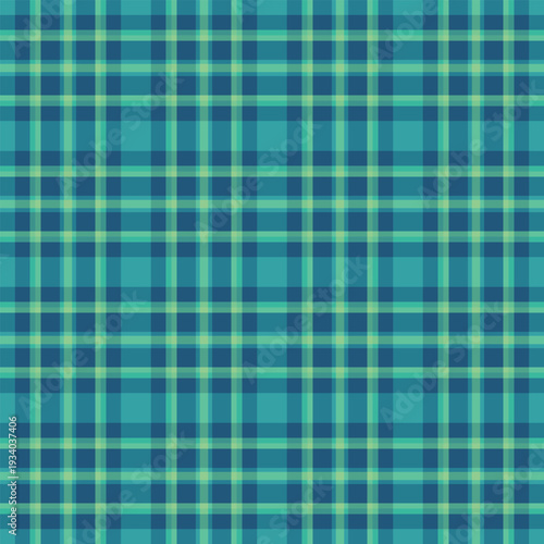 Picnic background texture seamless, finish fabric plaid check. Micro tartan pattern textile vector in cyan and teal colors.