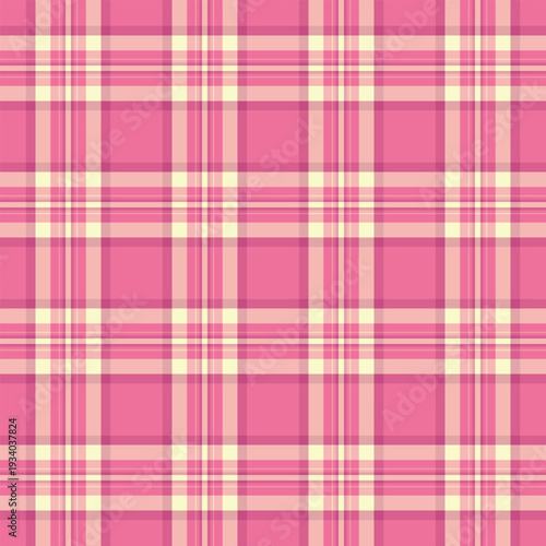 Composition check background pattern, winter vector texture textile. Design seamless plaid tartan fabric in pink and light colors.