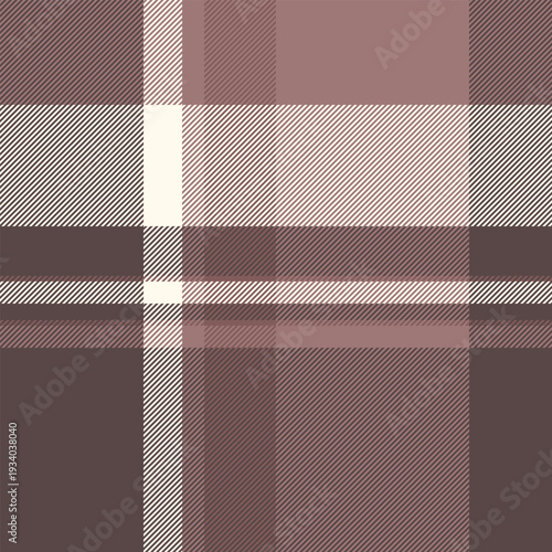 Valentine texture seamless tartan, smooth check pattern textile. Styling background vector fabric plaid in pastel and sea shell colors.