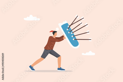 Person with Board and Arrows