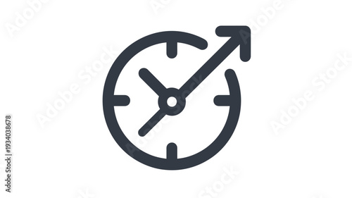 Minimal flat of a clock with an upward arrow time