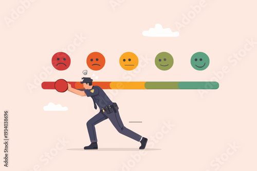 Police Officer With Rating Scale