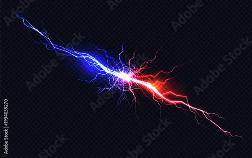 VS thunder lightning background with blue and red light effects for epic battle scenes. Versus energy sparks and flash bolts - powerful neon graphics for game confrontations and dynamic vs displays.