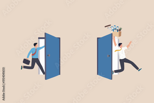 People Going Through Doors