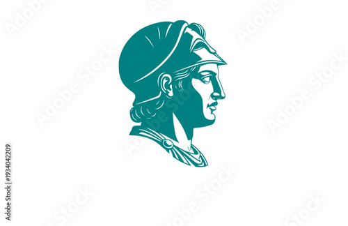 Alexander the Great Profile Silhouette, Ancient History Vector Sticker, Macedonian King and Military Leader Icon