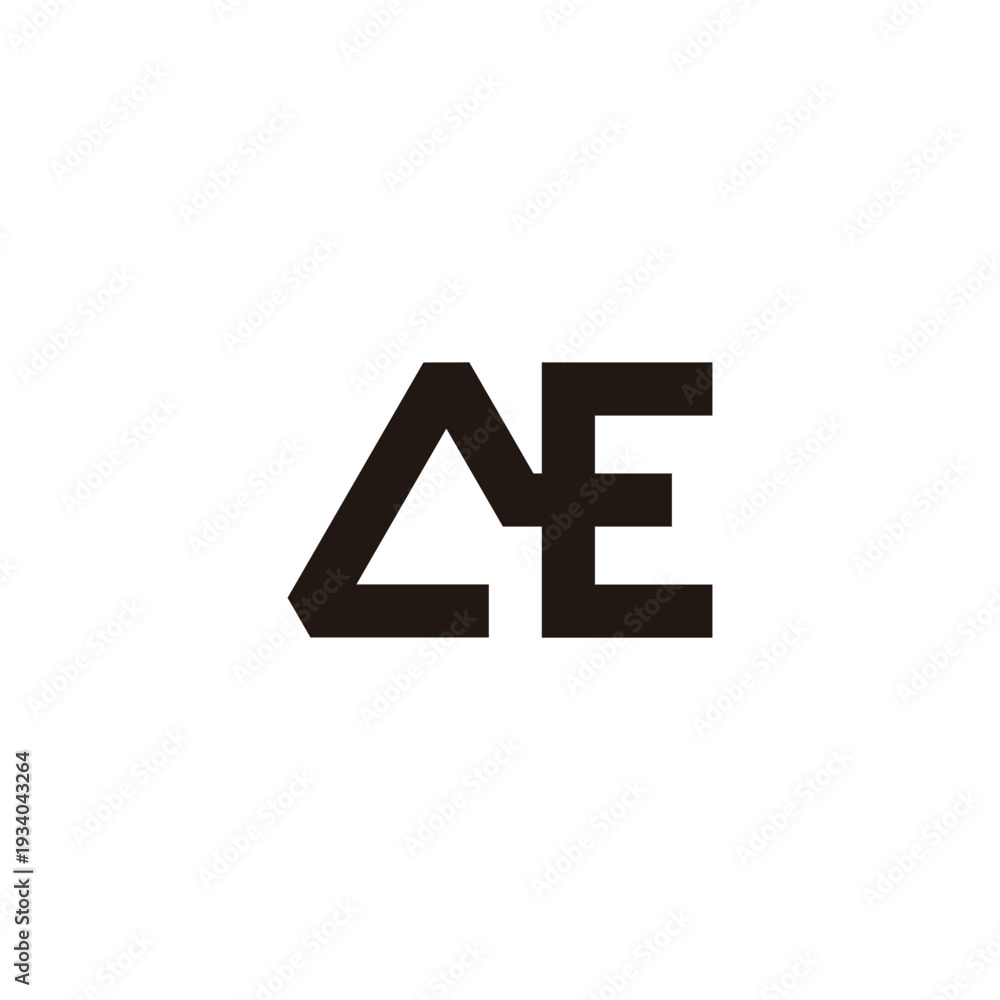 Obraz premium letter ae simple linked geometric line triangle logo vector