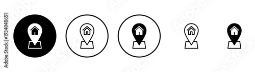 Address icon vector. home location sign and symbol. pinpoint