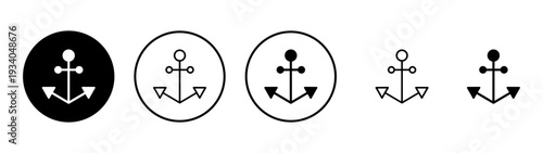 Anchor icon vector. Anchor sign and symbol. Anchor marine icon.
