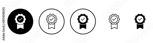 Approved icon vector. Certified Medal Icon