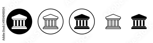 Bank icon vector. Bank sign and symbol, museum, university