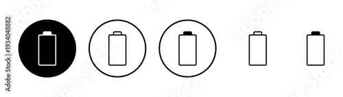 Battery icon vector. battery Charging sign. battery charge level