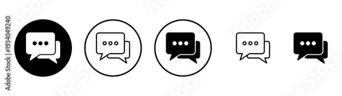 Chat icon vector. speech bubble sign and symbol. comment icon. message