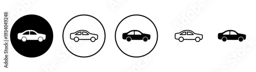 Car icon vector. car sign and symbol. small sedan