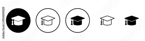 Education icon vector. Graduation cap sign and symbol. Graduate. Students cap