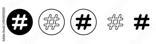 Hashtag icon vector. hashtag sign and symbol