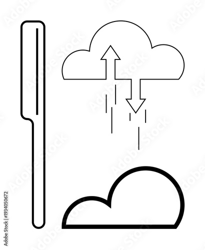 Cloud computing concept. Cloud computing is transforming data storage, access, and sharing. Cloud computing ensures scalable solutions for modern technology needs. For IT, tech innovation