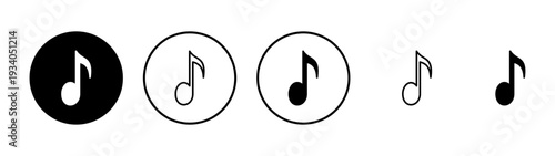 Music icon vector. note music sign and symbol