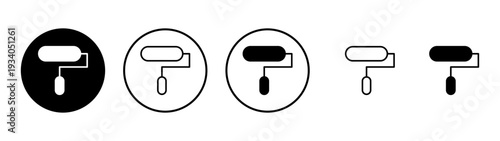 Paint icon vector. paint brush sign and symbol. paint roller icon vector