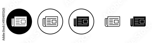 Newspaper icon vector. news paper sign and symbolign