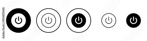 Power icon vector. Power Switch sign and symbol. Electric power