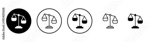 Scales icon vector. Law scale icon. Justice sign and symbol