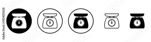 Scales icon vector. Weight scale sign and symbol